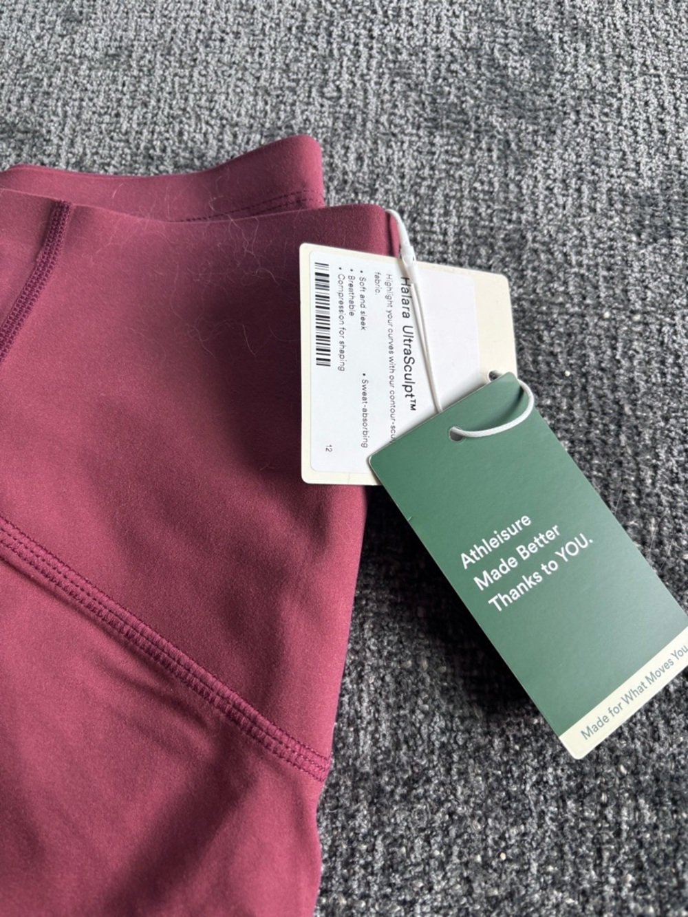 HALARA High-Waist Leggings in Deep Burgundy